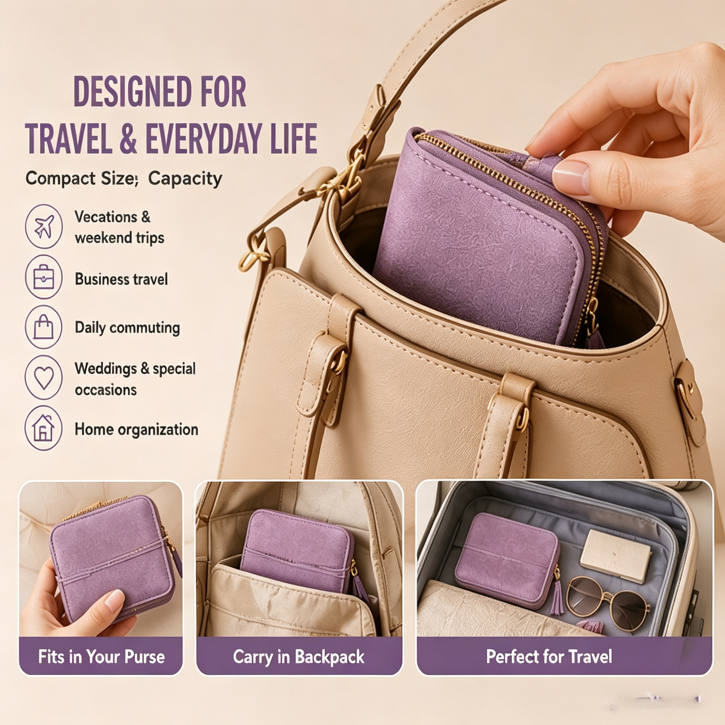 BUY 1 GET 1 FREE 🔥Jewelry zippered pocket case Travel Jewelry Bag Portable Organizer