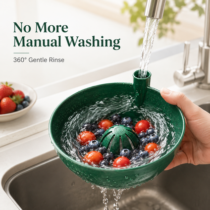 🥗 Self-Spinning Berry Washing Bowl – Effortless Fruit Cleaning & Serving Made Easy