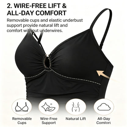 🔥2026 summer trend | Women's U-Ring Cut Out Slimming Swimwear One Piece Tummy Tucking Bathing Suit