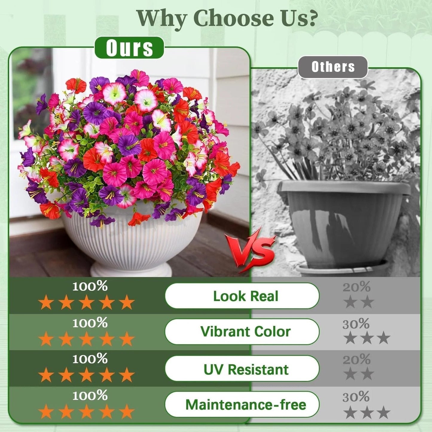 🌺UV Resistant Artificial Petunias Flowers