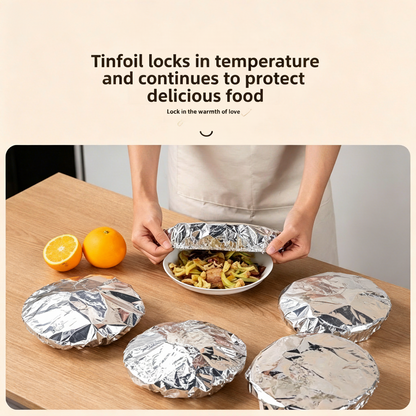 Home dining table & food container aluminum foil heat-retaining cover