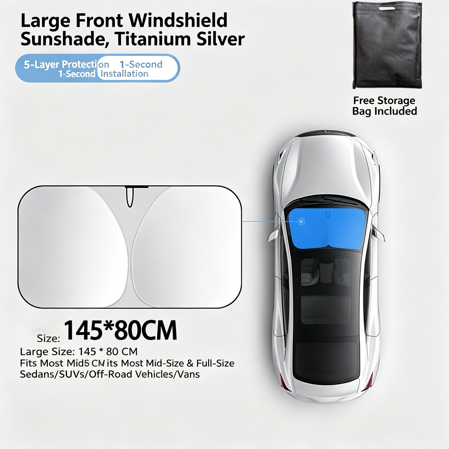 👑Bestseller🔥1K+ Sold Today｜Foldable Car Sunshade