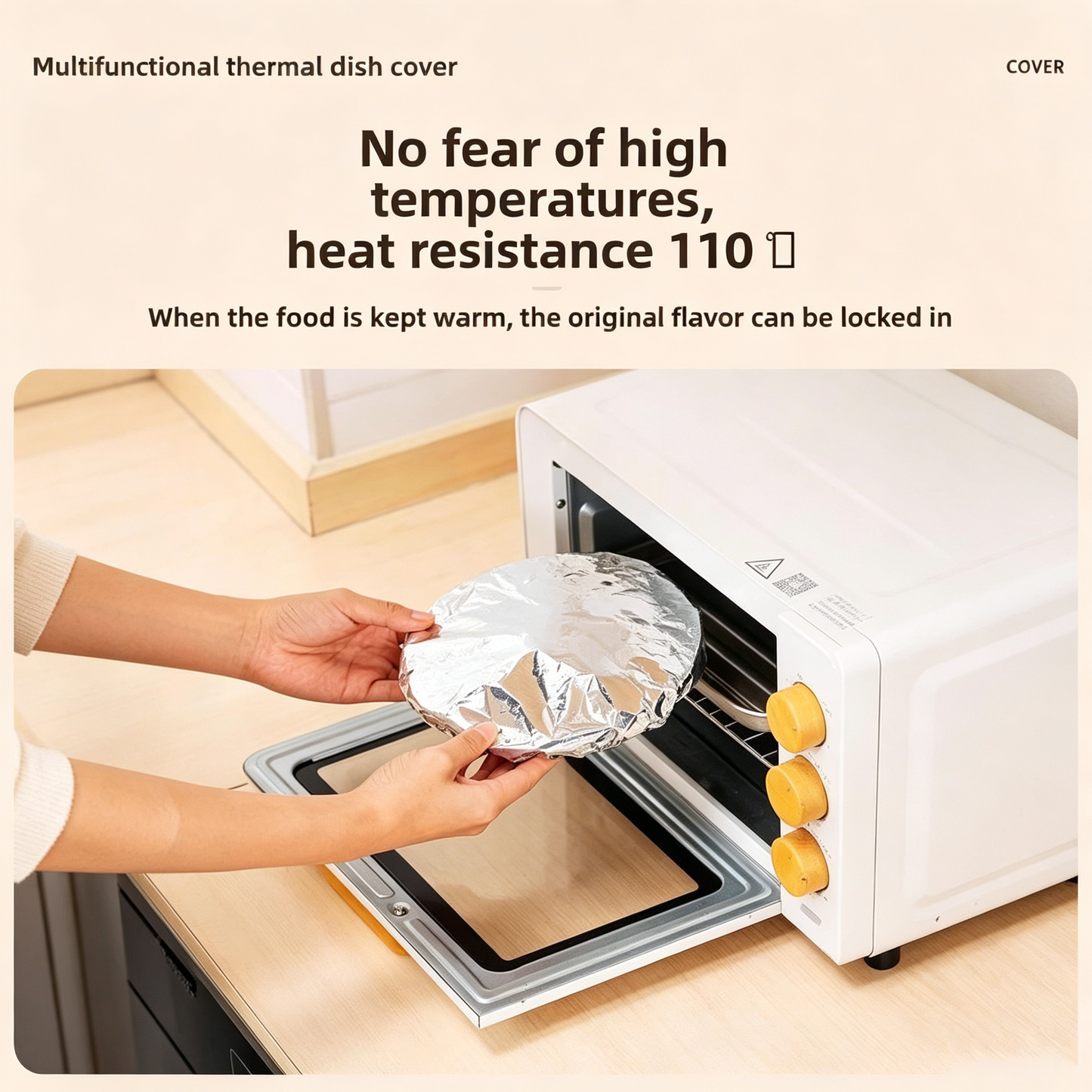 Home dining table & food container aluminum foil heat-retaining cover