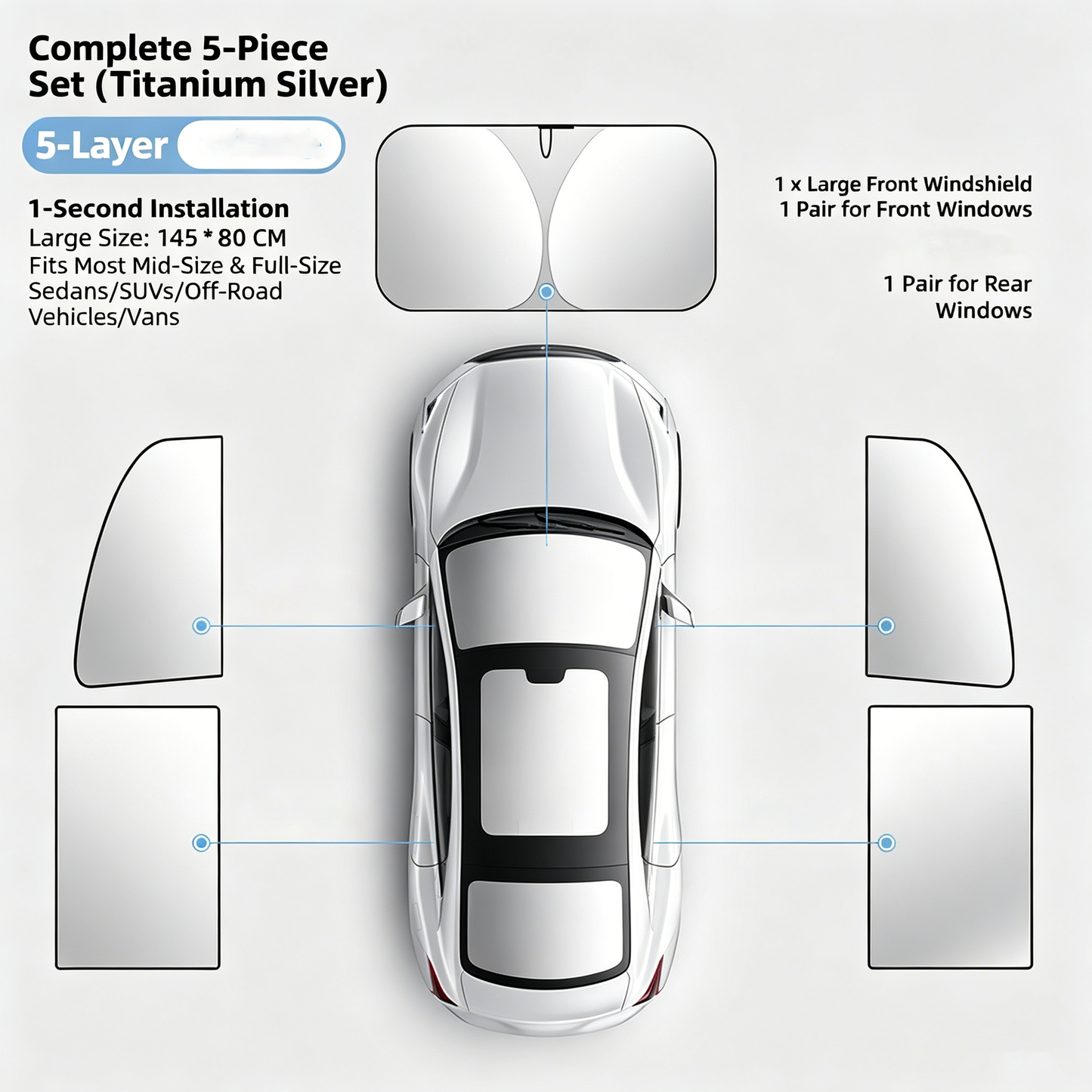 👑Bestseller🔥1K+ Sold Today｜Foldable Car Sunshade
