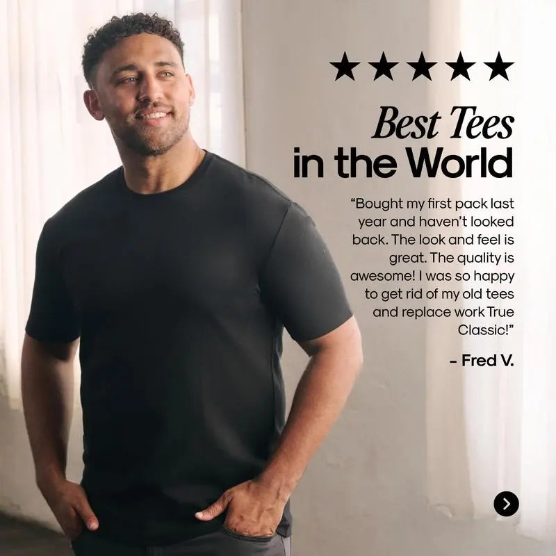 👕 Men’s Premium Crew Neck T-Shirt 4-Pack
