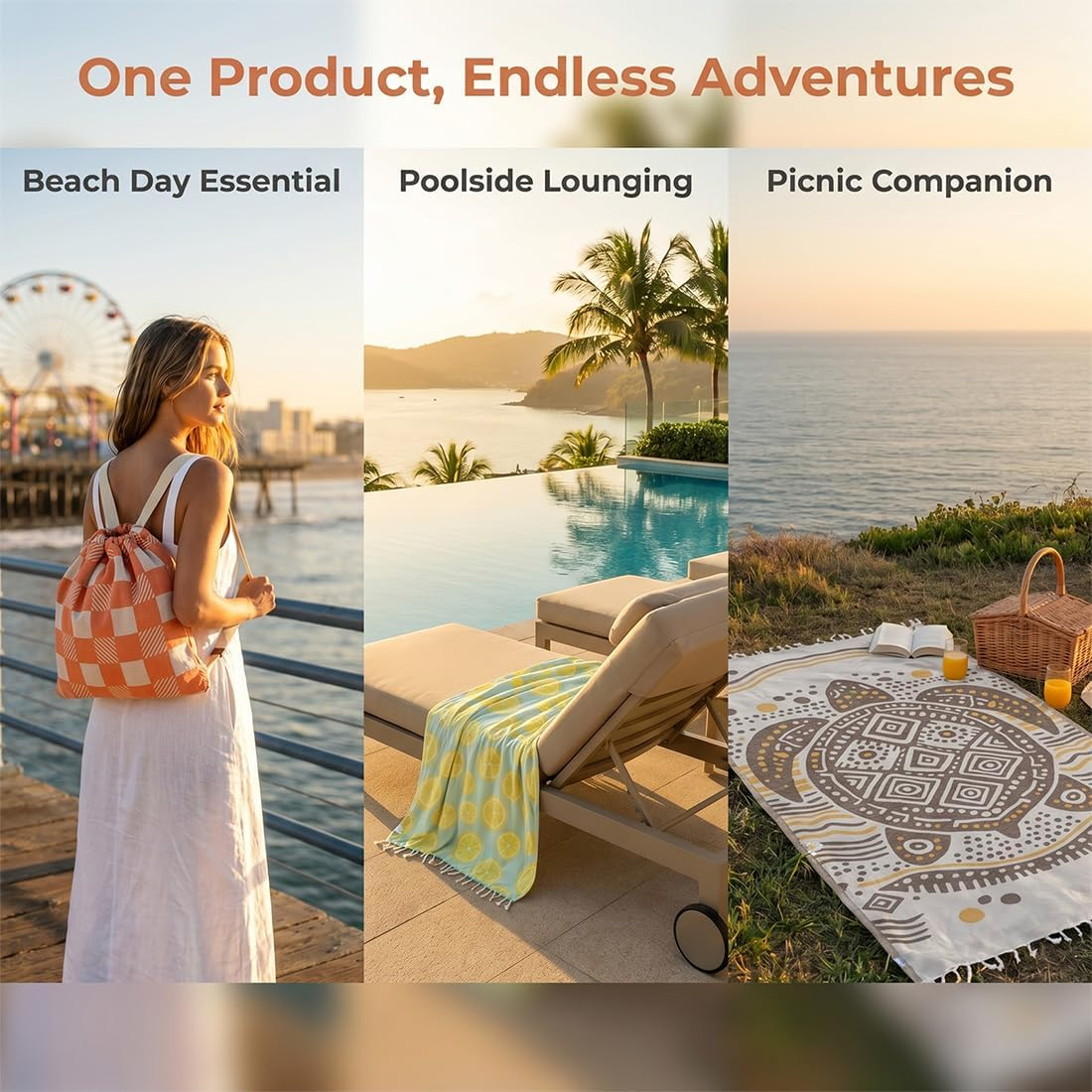 🏖️ 2-in-1 Beach Towel Backpack 🎒