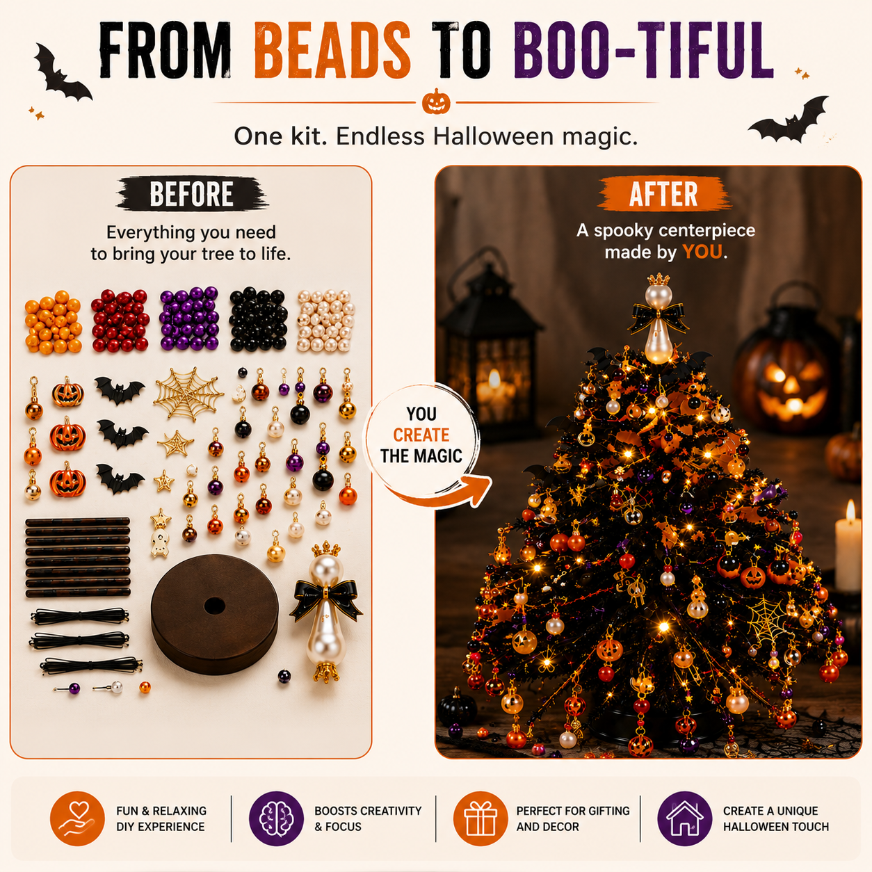 🎁 Unique Christmas Gift 2026 | DIY Beaded Christmas Tree Craft Kit for Creative Holiday Fun