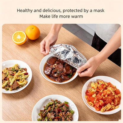 Home dining table & food container aluminum foil heat-retaining cover