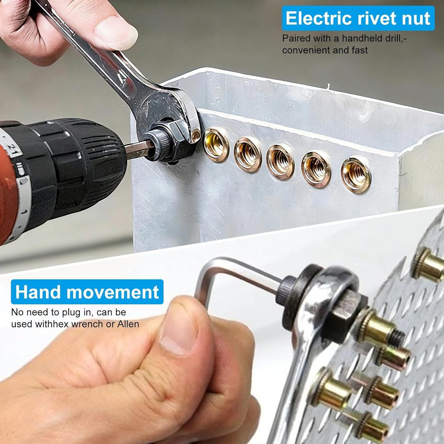 Heavy-Duty Rivet Nut Tool Kit – M3–M10 Set