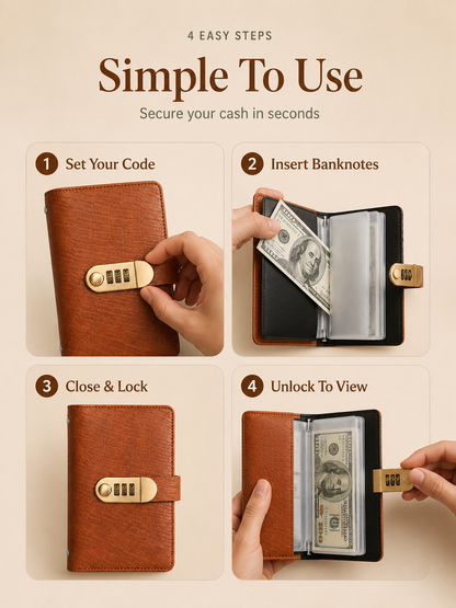 Locking Banknote Collection Booklet | Holds 100 Bills