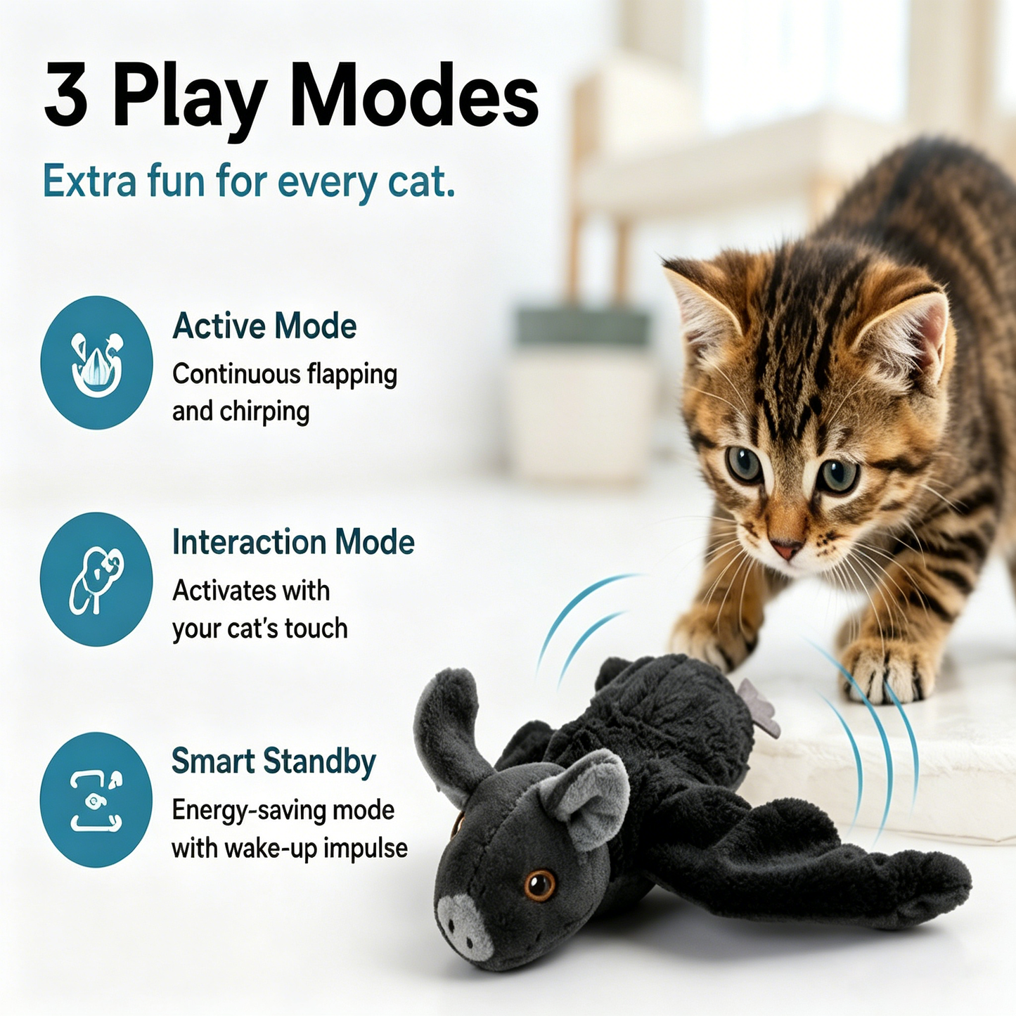 🔥Hot Seller | Interactive Flapping Bat Cat Toy
