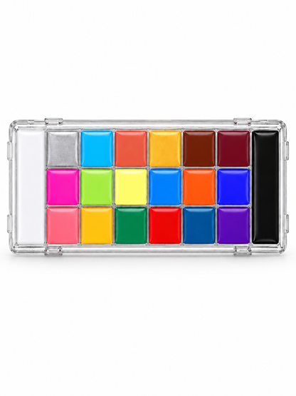 🎨 Face & Body Paint Palette – 20 Colors, Waterproof Makeup Kit for Cosplay & Creative Body Art ✨