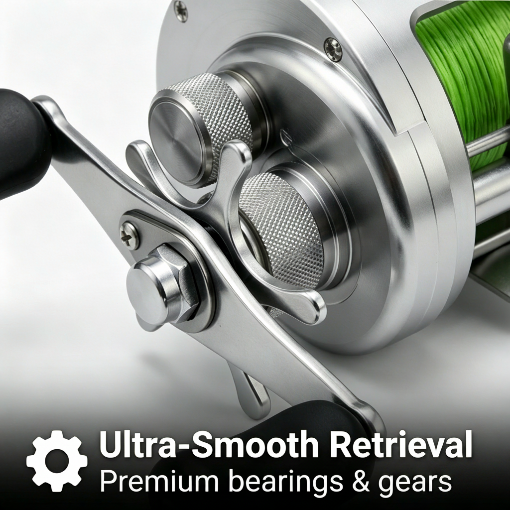 Round casting reel|all-aluminum alloy machined fishing reel