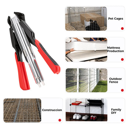 🐷 Hog Ring Pliers Kit – 100/2500PCS C Clips & 3/4" Staples for Fencing, Pet Cages, Upholstery & Car Seat Repair 🔧