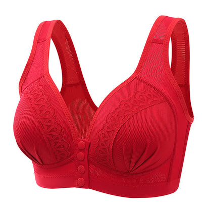 🌸 Wireless Front-Closure Bra – Wide Straps & Full Coverage