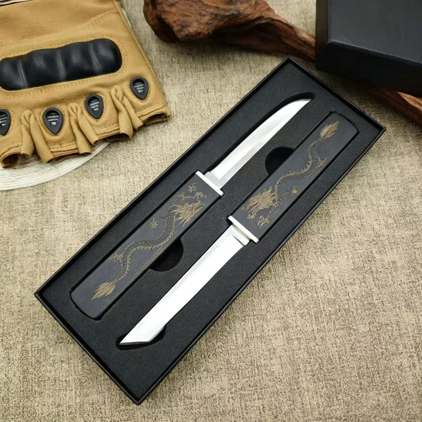 🔥DRAGON &amp; PHOENIX DUAL-BLADE KNIFE 🔥
