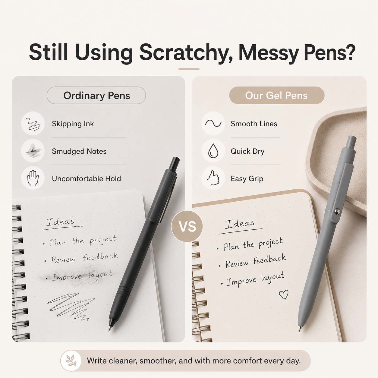 ✍️Minimalist Retractable Gel Pens Set