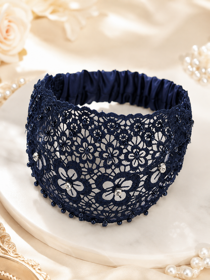 💫Plum Blossom Hollow Beaded Wide Headband
