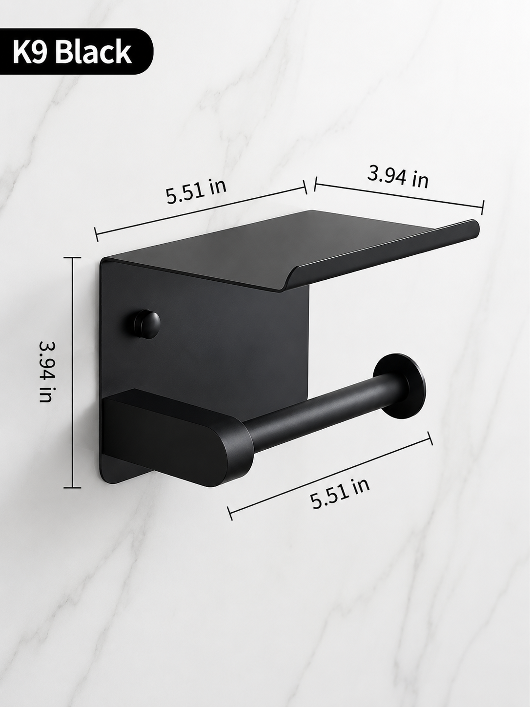 🧻 2pack -2-in-1 Toilet Paper Holder with Shelf – Space-Saving Bathroom Organizer