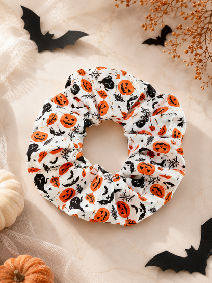 🎃 Hand-Illustrated Halloween Scrunchie Collection