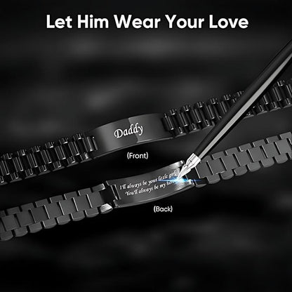 Masculine Watch Band Link Bracelet Personalized Jewelry