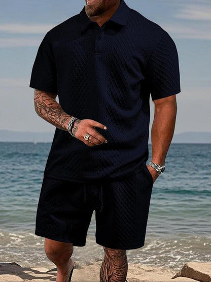 Beat the Heat in Style – Men's Lightweight Polo & Shorts Combo 🔥👕