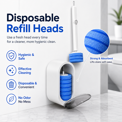 Disposable Toilet Brush Kit | No-Touch Toilet Cleaner