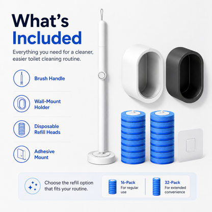 Disposable Toilet Brush Kit | No-Touch Toilet Cleaner