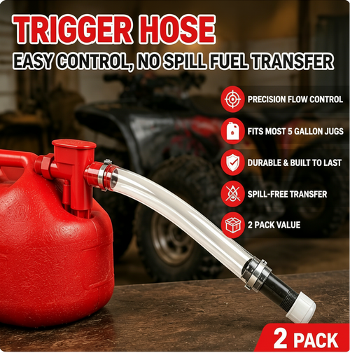 ⛽🔥 FlowControl Trigger Hose™ | Precision Fuel Transfer • Spill-Free Refueling • 2-Pack Value Set