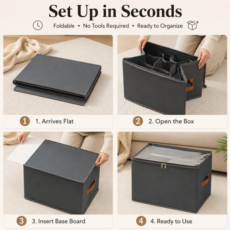 👟 Collapsible Shoe Storage Organizer