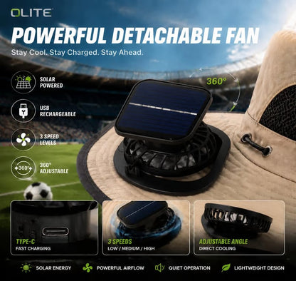 🔥Summer Hot Sale 49% OFF⚡2026 New Ultralight Solar Fan Sun Hat🎁Lighter Than a Baseball!⚾(Only 11oz)