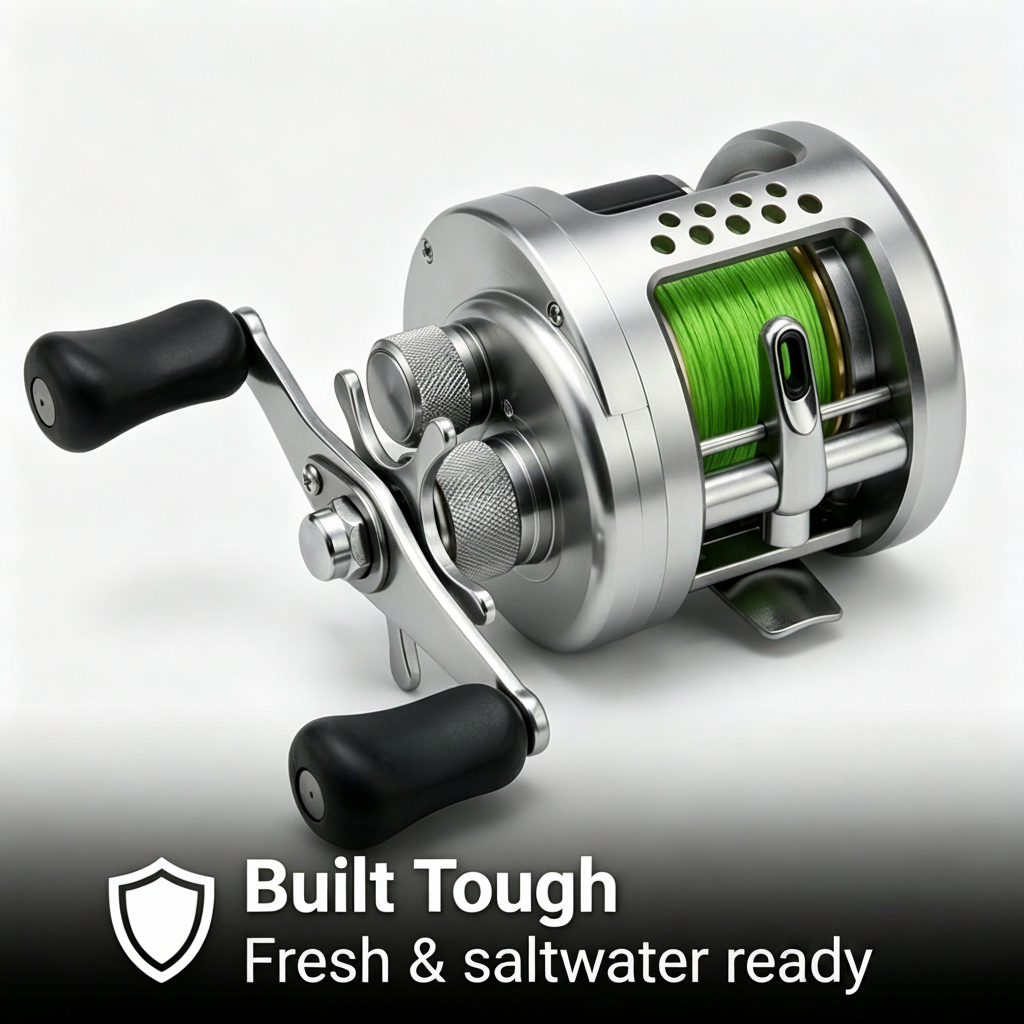 Round casting reel|all-aluminum alloy machined fishing reel