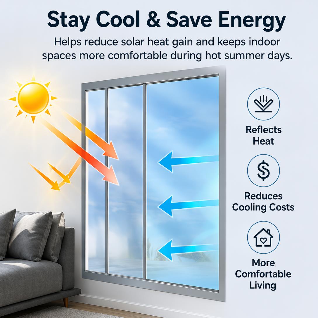 ☀️50% OFF! 🔥 Heat-Insulating Privacy Film – UV Protection, Easy Application & Perfect for Home & Office 🏠
