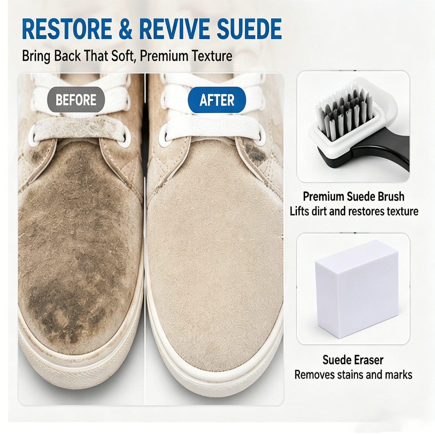 🚀👟 Restore Your Kicks Like New ✨ Suede Sneaker Cleaning & Restoration Bundle