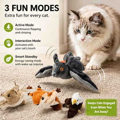 🔥Hot Seller | Interactive Flapping Bat Cat Toy
