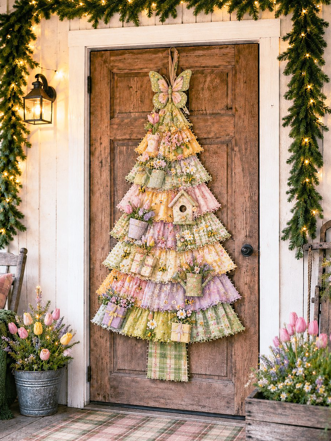 DIY Oversized Patchwork Christmas Tree Hanging Kit