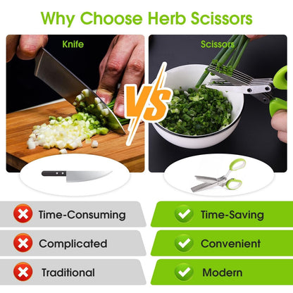 ✂️Herb Scissors 5 Blade Kitchen Shears