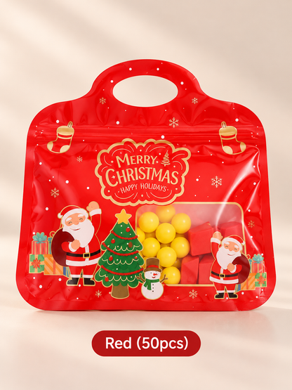 🎄Bestseller Self-Sealing Christmas Candy and Cookie Bags🍪Festive Self-Seal Treat Bags