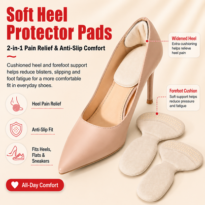 Soft Cushion Heel Liners – Anti-Slip Heel Protectors for Better Shoe Fit & Comfort