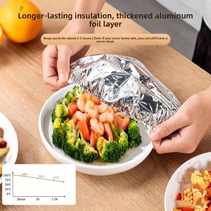 Home dining table & food container aluminum foil heat-retaining cover