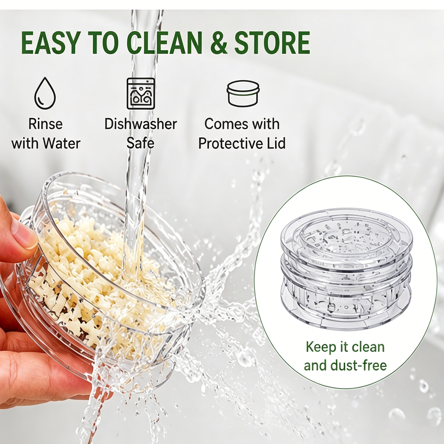 🧄Transparent manual garlic grinder(2PCS)