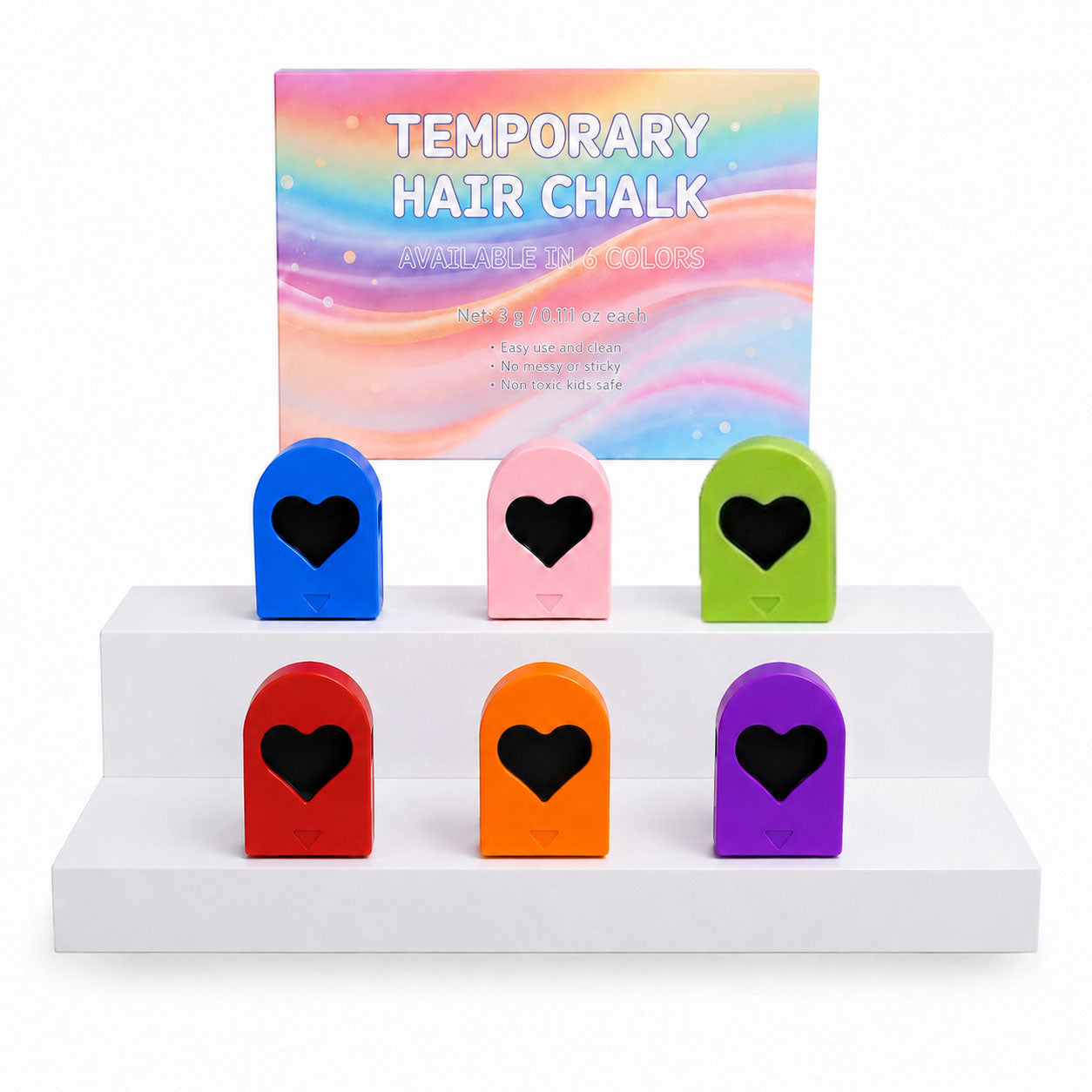 🎨 Washable Hair Chalk Set – Non-Toxic Color Powder for Festivals & Cosplay