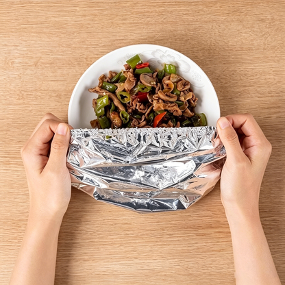 Home dining table & food container aluminum foil heat-retaining cover