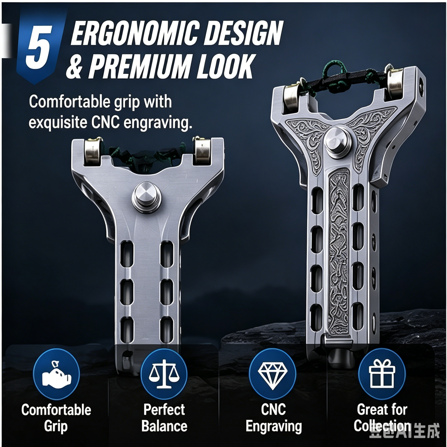 🎯 G4/G5 Professional Telescopic Aluminum Alloy Slingshot