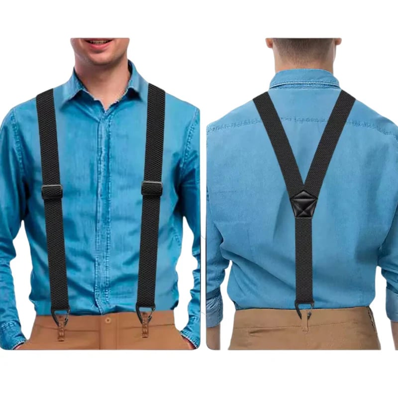 ⏰X Back Hidden Suspender 1.5 Inches Under Clothing Heavy Duty Work Suspenders for Men Women