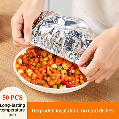 Home dining table & food container aluminum foil heat-retaining cover
