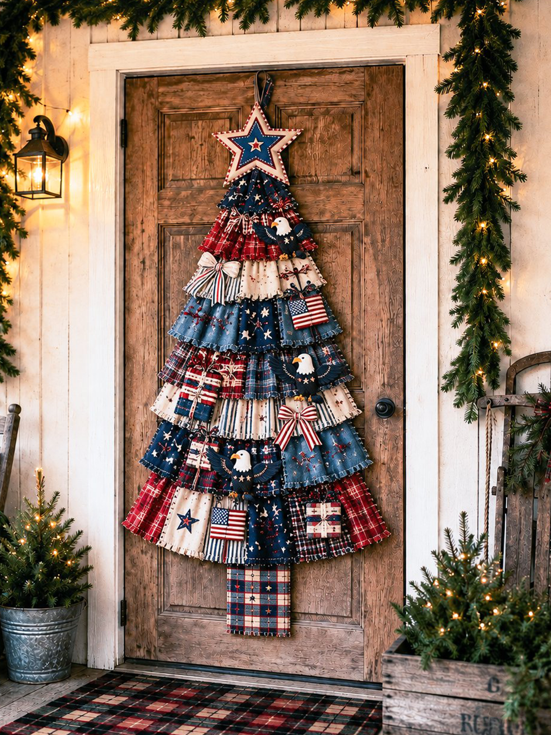 DIY Oversized Patchwork Christmas Tree Hanging Kit