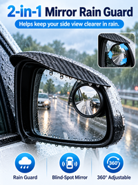 Round Mirror Rain Guards