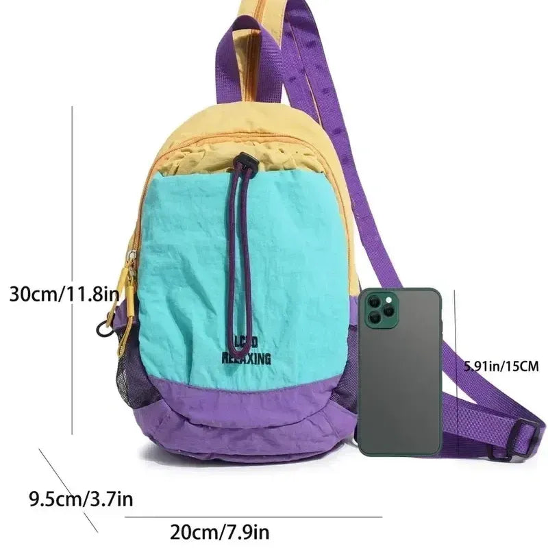 🎒 Mini Color Block Backpack — Small Pack, Big Adventures!