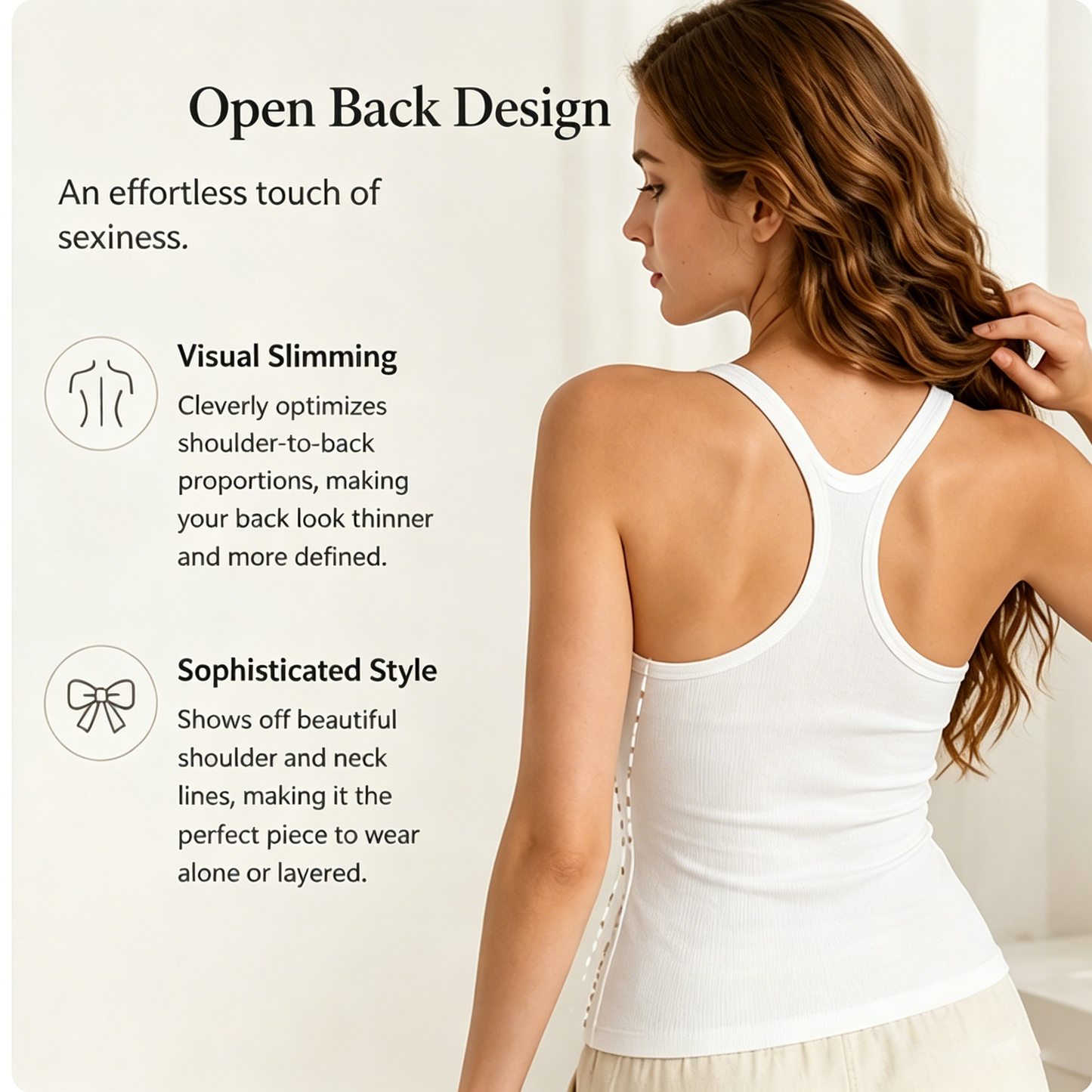 🔥Women's Summer Sexy Slim Fit Ribbed Tank Top with Built-in Bra, ✨U-Neck Sleeveless Casual Crop Top for Hot Girl Aesthetic⏳-LP
